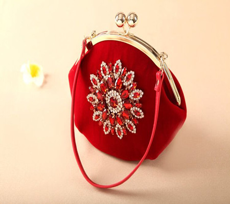 Xiyuan Woman Pink Flower Big Size Clutches Diamond Floral Banquet Handbag  Wedding Bridal Party Purse Crystal Dinner Evening Bag - Evening Bags -  AliExpress